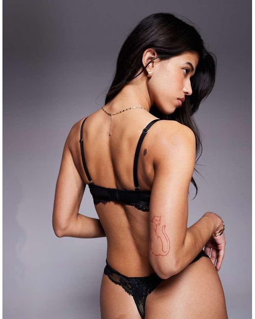 Bralette Sin Relleno De Encaje Sexy Lace De Ann Summers de color Black