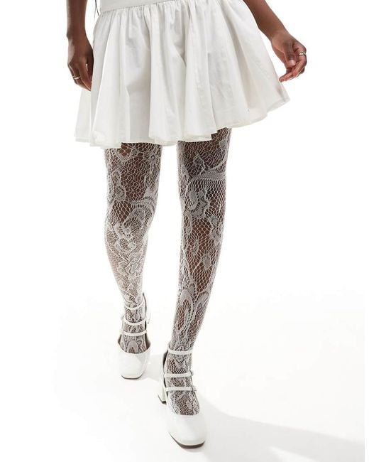 ASOS White Lace Tights