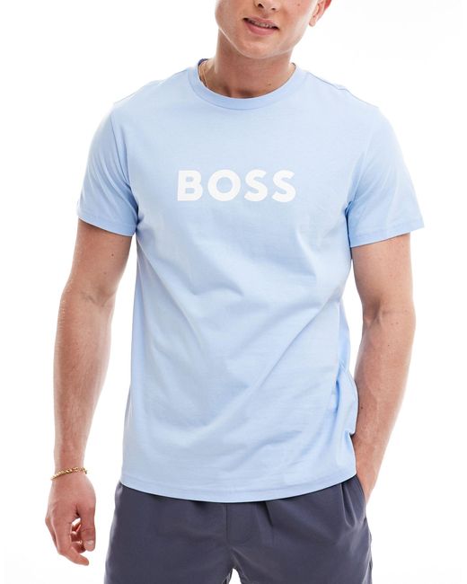 Camiseta azul Boss de hombre de color Blue
