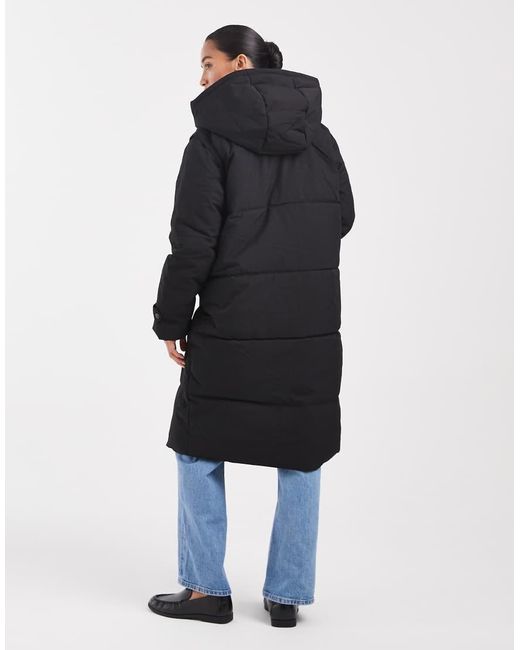 Vero Moda Blue 2 In 1 Longline Puffer Coat With Removeable Sleeves In