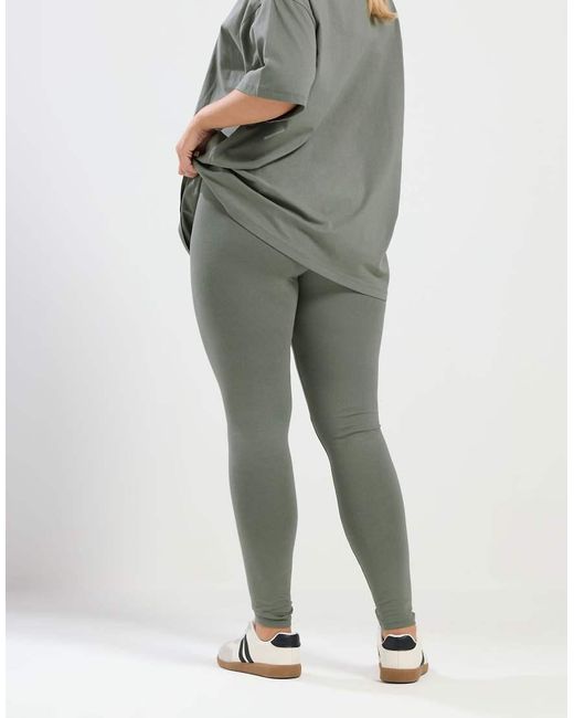 Yours Clothing Green Basic Legging