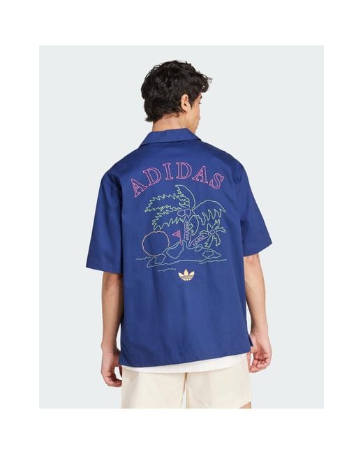 Adidas Originals Blue Leisure League Shirt for men