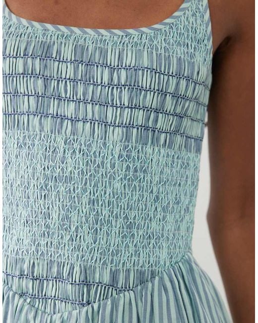 Abercrombie & Fitch Green Scoop Neck Dipped Waist Maxi Dress