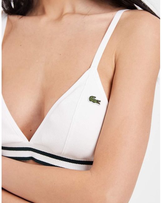 Lacoste White Triangle Bralette