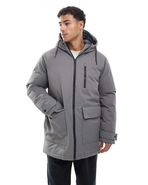 Jack & Jones Gray Parka Jacket for men