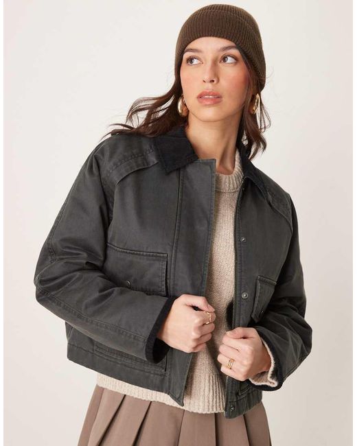 Abercrombie & Fitch Natural Short Utility Workwear Jacket