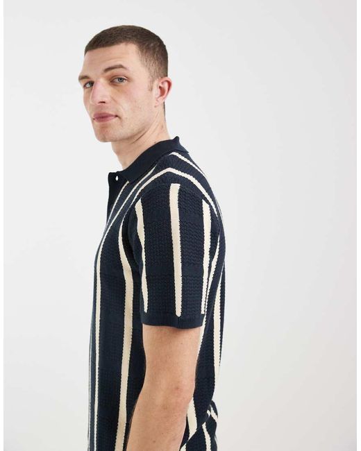 Blend Blue 100% Cotton Regular Fit Knitted Polo for men
