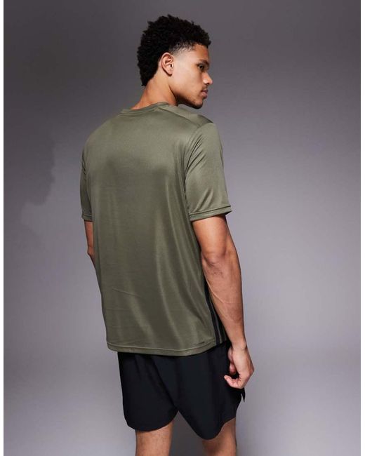 Adidas Originals Gray Adidas Training Essentials T-Shirt With Three Stripes for men