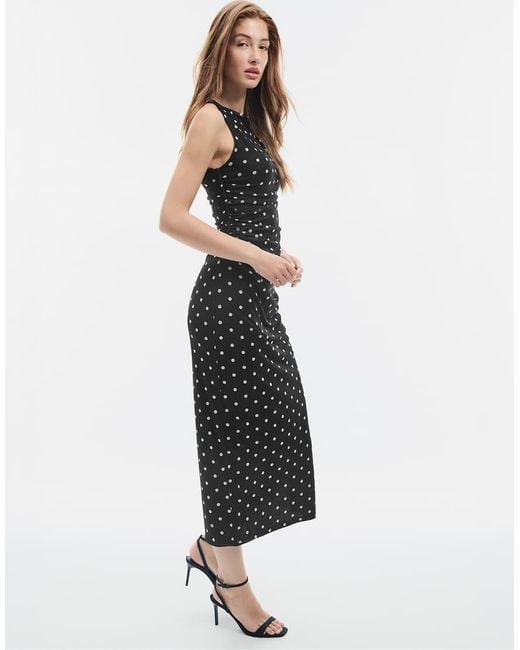 Stradivarius White Sleeveless Tulle Midi Dress