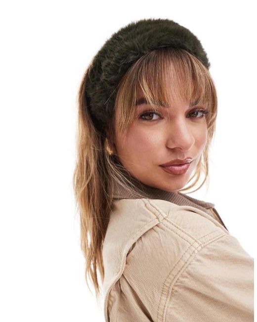 ASOS Brown Faux Fur Headband