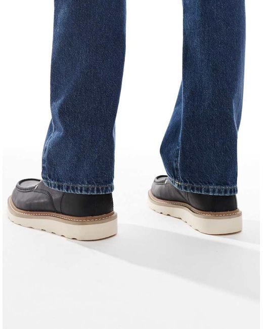Jack & Jones Blue Pu Moc Boot With Contrast Sole for men