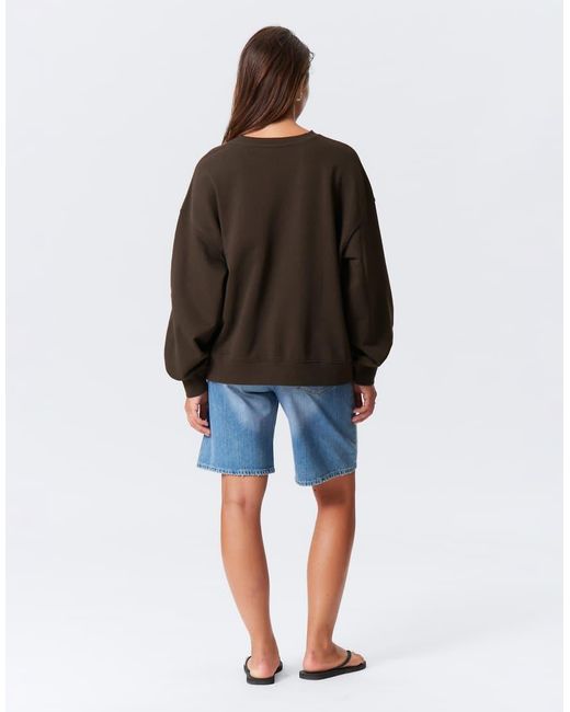 Weekday Brown Oversized Slouchy Sweatshirt