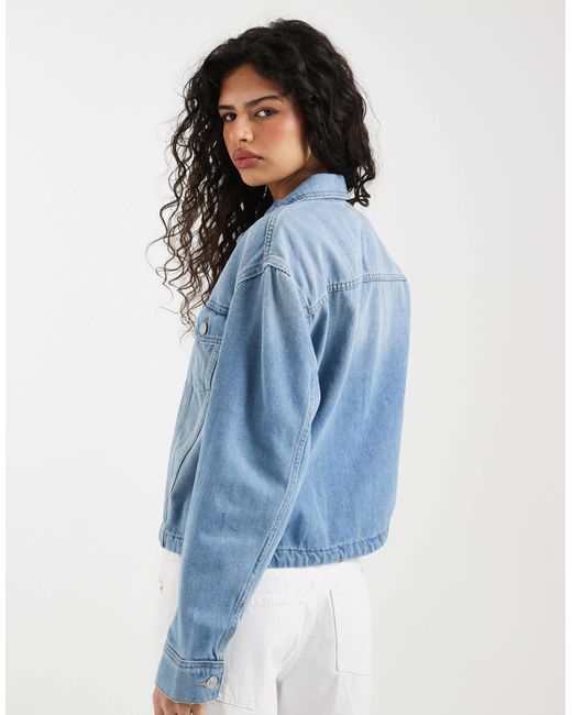 ONLY Blue Boxy Denim Jacket