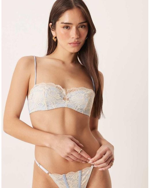 KAT THE LABEL Natural Frida Bridal Underwire Bandeau Bra