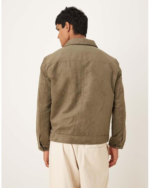 Mango Natural Button Down Jacket for men