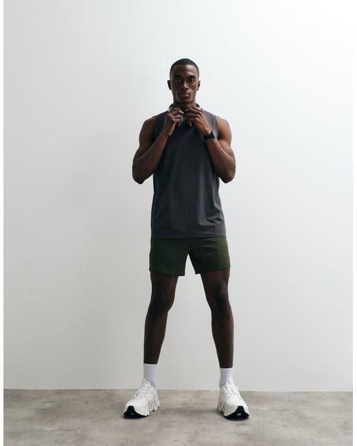 4505 Green Icon 5 Inch Quick Dry Training Shorts With Zip Pockets for men