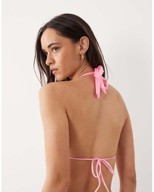 Free Society Natural Triangle Bikini Top