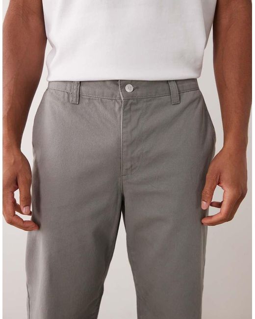 ASOS Gray Straight Chinos for men