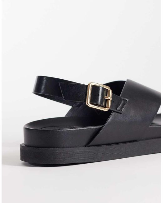 ONLY Black Cross Front Sandals