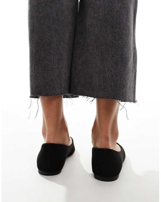 ASOS Black Lucky Pointed Ballet Flats