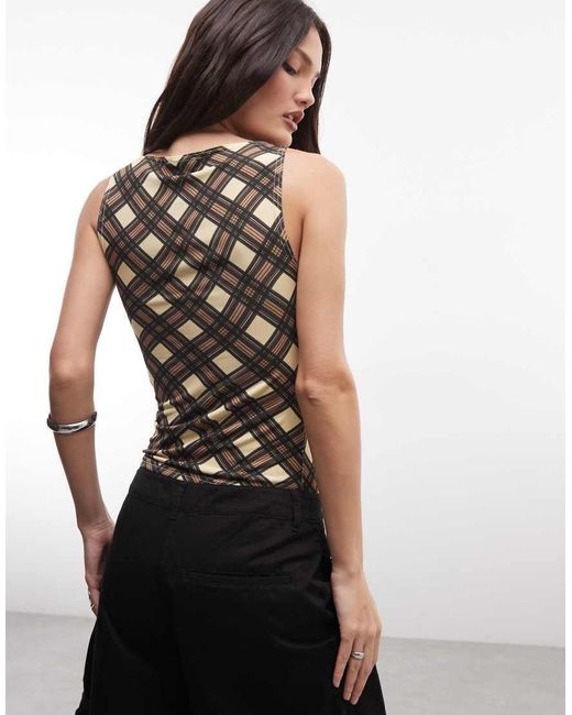 Reclaimed Vintage Black Slash Neck Vest