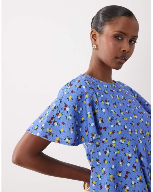 ASOS Blue Smock T-shirt Mini Dress