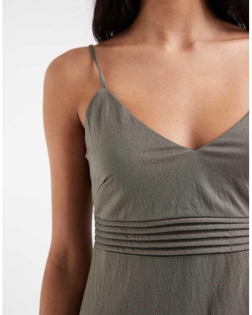 ONLY Green Bust Detail Maxi Cami Dress