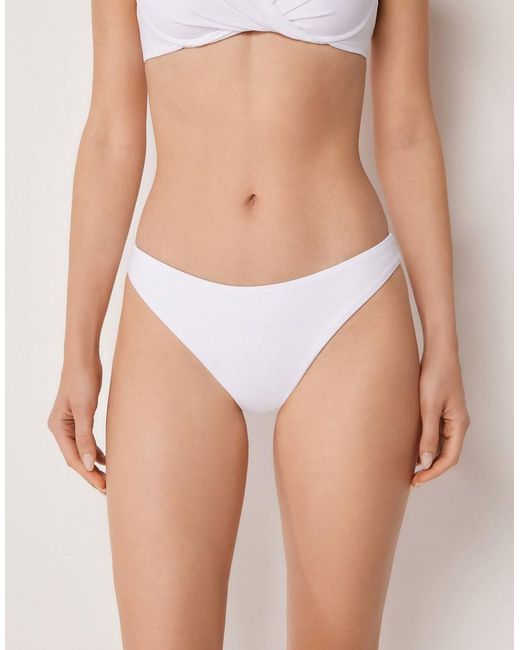 Calzedonia White Premium Fit Brief Bikini Bottom