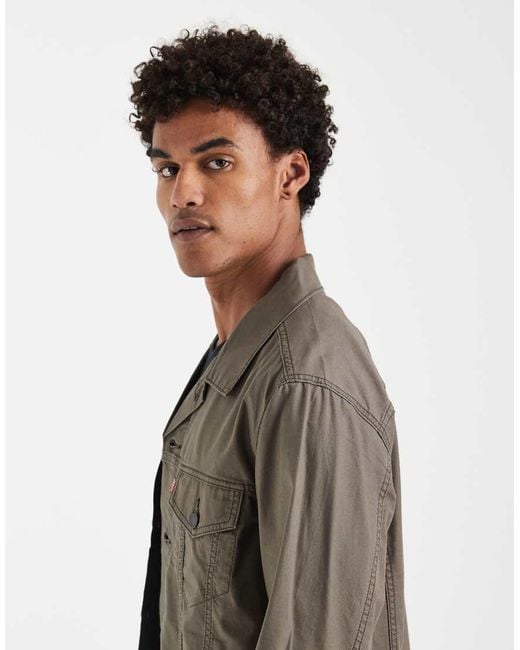Levi's Brown Relaxed Fit Denim Trucker Jacket for men