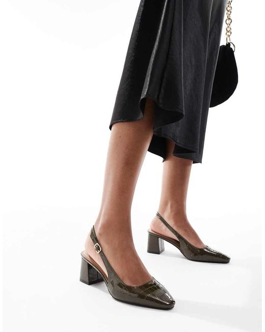 New Look Black Slingback Heeled Shoe