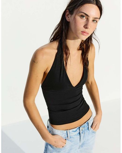 Bershka Blue Halter Top