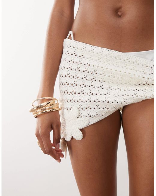 Jupe en crochet d'ensemble Miss Selfridge en coloris Natural