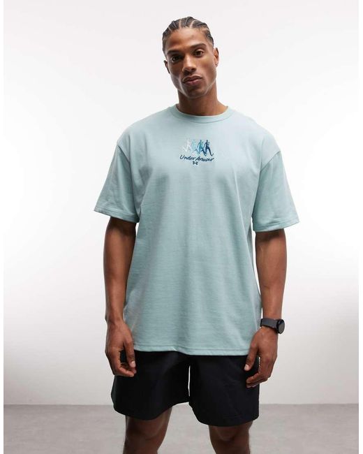 Under Armour Blue Back Graphic Fitness T-shirt for men
