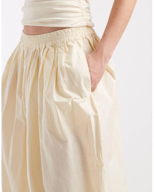 Aware Natural Woven Balloon Trousers With Cuffed Ankle