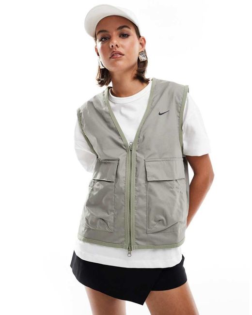 Nike Geweven Cargovest in het Gray