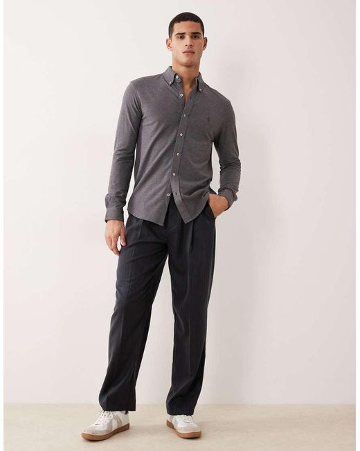 Polo Ralph Lauren Gray Icon Logo Pique Shirt for men