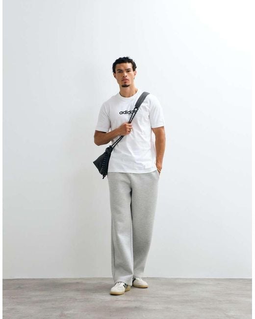 Adidas Originals White Adidas Training T-Shirt With Football Back Print for men