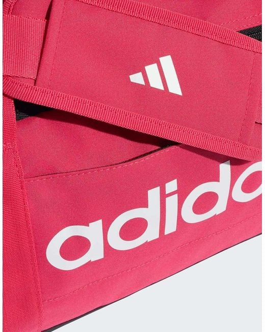 Adidas Originals Pink Linear Duffel Bag Small