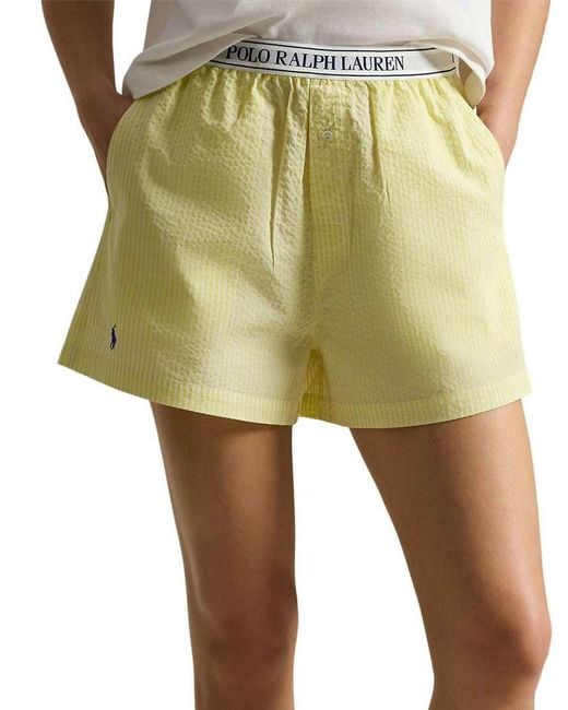 Polo Ralph Lauren Natural Seersucker Separate Sleep Boxer With Elastic