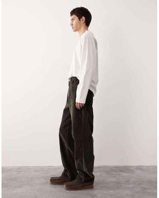 ASOS COLLECTIVE Brown Straight Fit Cord Co-ord Trouser for men
