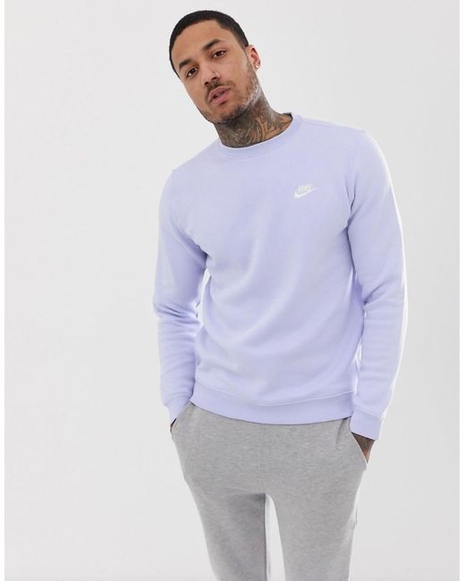Nike Purple Club Sweatshirt Lilac for men
