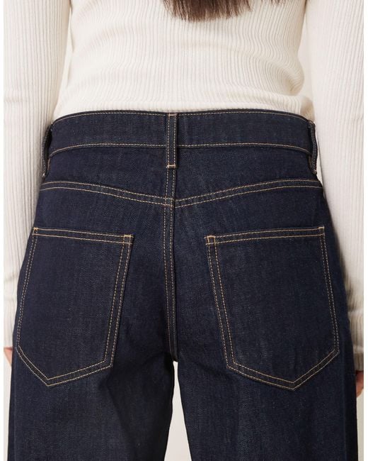 Mango Blue – annie – weite jeans aus 100% baumwolle