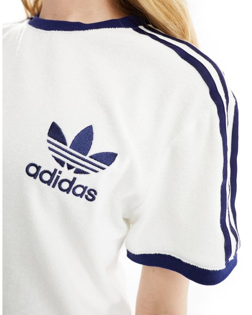 Adidas Originals Unisex-youth 3-stripes Tee White/core Black Medium