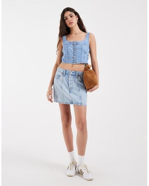 Levi's Blue Audra Seamed Top
