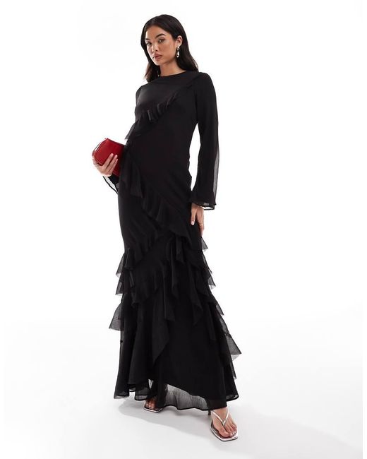 Extreme ruffle dress deals