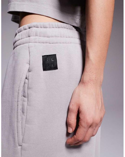 4505 Gray Petite Icon Rest Day Heavyweight 440gsm Cotton Wide Leg jogger