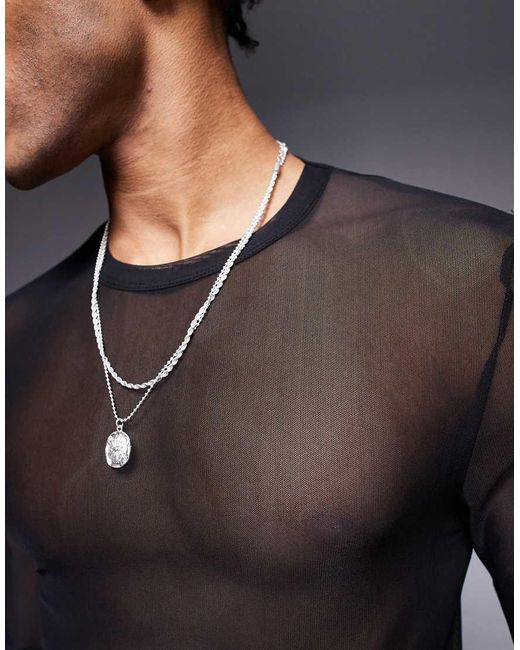 ASOS Gray Muscle Fit Long Sleeve T-shirt for men