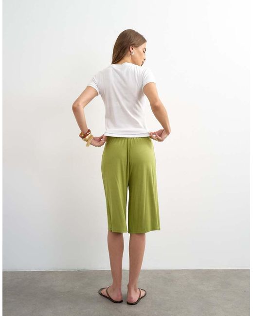 TOPSHOP White Viscose Jersey Board Short