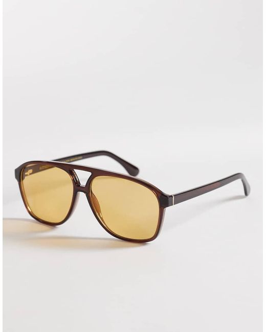 & Other Stories Natural Retro Aviator Sunglasses