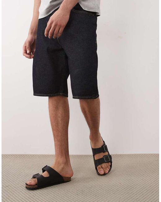Jack & Jones Gray Alex Denim Shorts for men